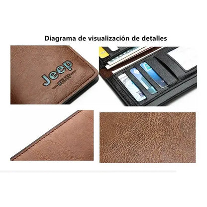 (Buy 1 Get 1 free )Jeep Leather Imported Branded Wallet