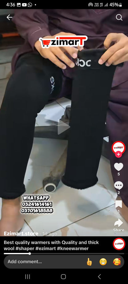 Winter Warm Knee Pads for Men And Women - Wool Material, Hand Washable, Elastic,