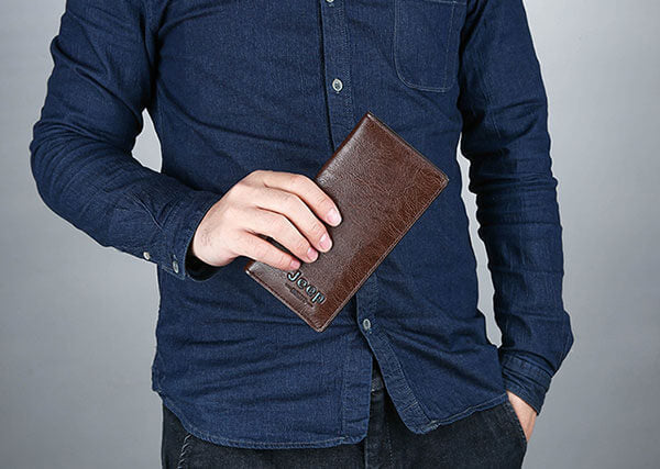 (Buy 1 Get 1 free )Jeep Leather Imported Branded Wallet