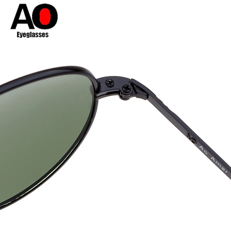 Classic Army MILITARY MacArthur Aviation Style AO General Men Sunglasses American Lens Optical Glass Sun Glasses For male