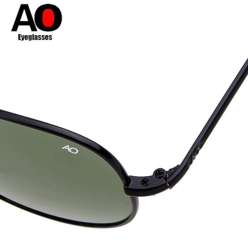 Classic Army MILITARY MacArthur Aviation Style AO General Men Sunglasses American Lens Optical Glass Sun Glasses For male